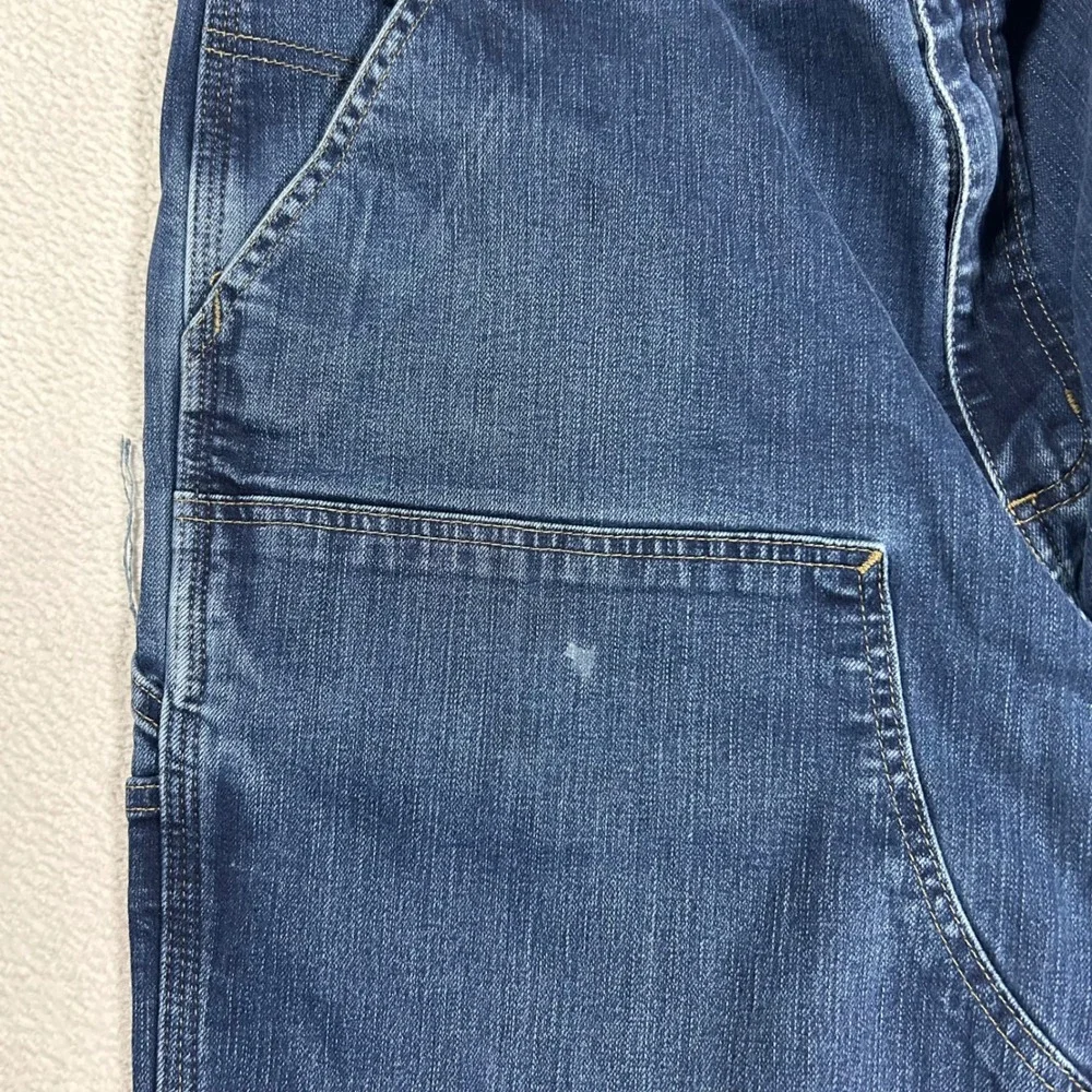 Carhartt Double Knee Denim Jeans Pants Mens 40x30 Blue Rugged Flex‎ Workwear
